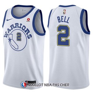 Maillot Golden State Warriors Jordan Bell Hardwood Classic 2 2017-18 Blanc