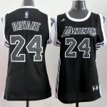 Maillot Femme de Bryant Los Angeles Lakers #24 Noir