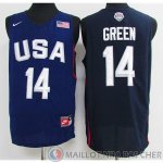 Maillot USA Dream 12 Teams Green #14 Bleu