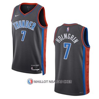 Maillot Oklahoma City Thunder Chet Holmgren NO 7 Ville 2022-23 Gris