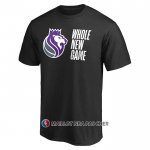 Maillot Manche Courte Sacramento Kings Whole New Game Noir