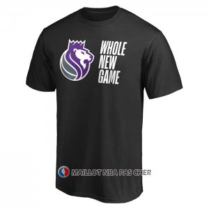 Maillot Manche Courte Sacramento Kings Whole New Game Noir