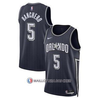 Maillot Orlando Magic Paolo Banchero NO 5 Ville 2023-24 Bleu