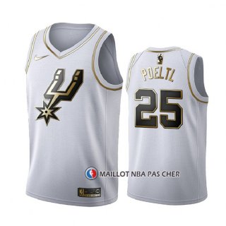 Maillot Golden Edition San Antonio Spurs Jakob Poeltl Blanc