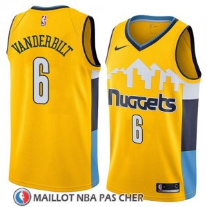 Maillot Denver Nuggets Jarred Vanderbilt No 6 Statement 2018 Jaune