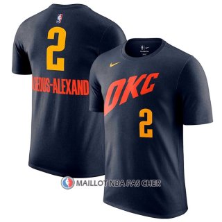 Maillot Manche Courte Oklahoma City Thunder Shai Gilgeous-Alexander Ville 2023-24 Bleu