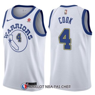 Maillot Golden State Warriors Quinn Cook Classic 4 2017-18 Blanc