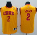 Maillot Enfant de Irving Cleveland Cavaliers #2 Jaune