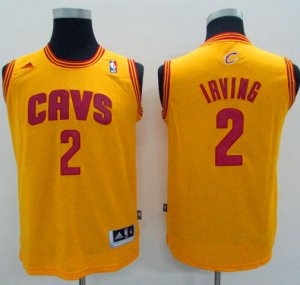 Maillot Enfant de Irving Cleveland Cavaliers #2 Jaune