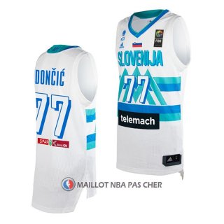 Maillot Slovenia Luka Doncic NO 77 Tokyo 2021 Blanc2