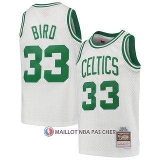 Maillot Enfant Boston Celtics Larry Bird NO 33 Mitchell & Ness 1985-86 Blanc