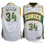 Maillot Seattle Supersonics Allen Sonics #34 Blanc