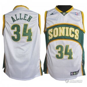 Maillot Seattle Supersonics Allen Sonics #34 Blanc