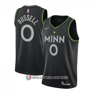Maillot Minnesota Timberwolves D'angelo Russell Ville 2020-21 Noir