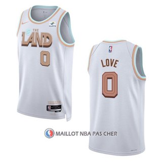 Maillot Cleveland Cavaliers Kevin Love NO 0 Ville 2022-23 Blanc