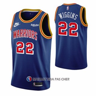 Maillot Golden State Warriors Andrew Wiggins NO 22 75th Anniversary Bleu