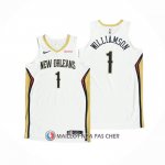 Maillot New Orleans Pelicans Zion Williamson NO 1 Association Authentique 2020-21 Blanc
