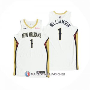 Maillot New Orleans Pelicans Zion Williamson NO 1 Association Authentique 2020-21 Blanc