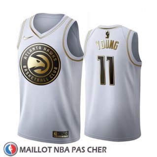 Maillot Golden Edition Atlanta Hawks Trae Young 2019-20 Blanc