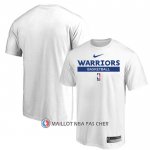 Maillot Manche Courte Golden State Warriors Practice Performance 2022-23 Blanc
