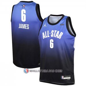 Maillot Enfant All Star 2023 Boston Celtics LeBron James NO 6 Bleu