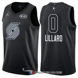 Maillot All Star 2018 Portland Trail Blazers Damian Lillard 0 Noir