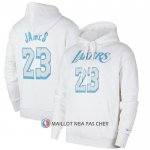 Veste a Capuche Los Angeles Lakers Lebron James Ville Blanc
