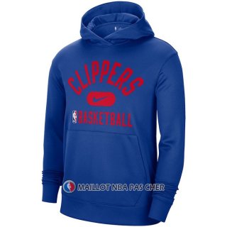 Veste a Capuche Los Angeles Clippers Performance Practice 2021-22 Bleu