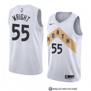 Maillot Tornto Raptors Delon Wright Ville 2018 Blanc