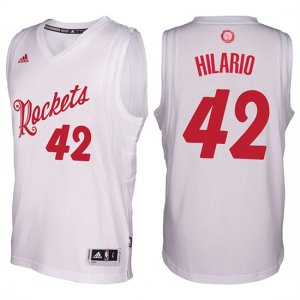 Maillot Navidad 2016 Nene Hilario Rockets 42 Blanc