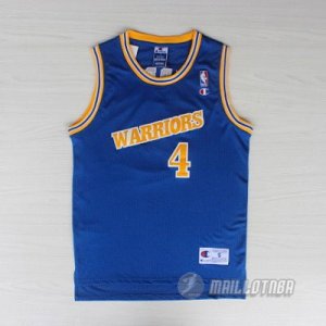 Maillot Golden State Warriors retro Webber #4 Bleu