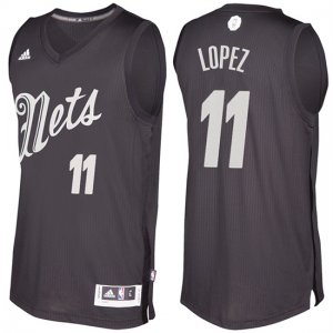 Maillot Navidad 2016 Brook Lopez Nets 11 Noir