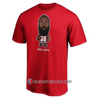 Maillot Manche Courte Houston Rockets James Harden Star Player Rouge