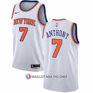 Maillot New York Knicks Carmelo Anthony NO 7 Association Blanc