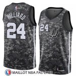 Maillot San Antonio Spurs Darrun Hilliard No 24 Ciudad 2018 Gris