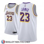 Maillot Los Angeles Lakers Lebron James No 23 Association 2018-19 Blanc