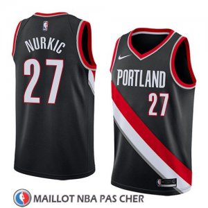 Maillot Portland Trail Blazers Jusuf Nurkic No 27 Icon 2018 Noir