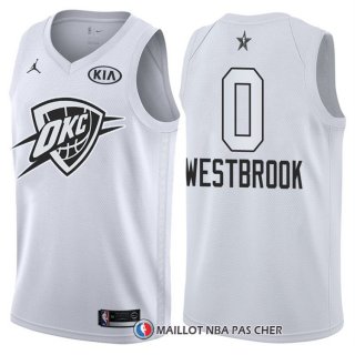 Maillot All Star 2018 Oklahoma City Thunder Russell Westbrook 0 Blanc