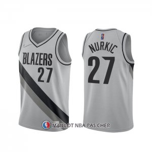 Maillot Portland Trail Blazers Jusuf Nurkic Earned 2020-21 Gris