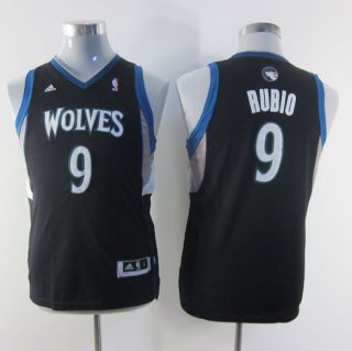Maillot Enfant de Noir Rubio Minnesota Timberwolves Revolution 30