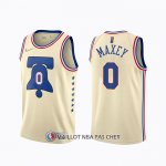 Maillot Philadelphia 76ers Tyrese Maxey Earned 2020-21 Crema