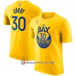 Maillot Manche Courte Golden State Warriors Stephen Curry Statement Jaune