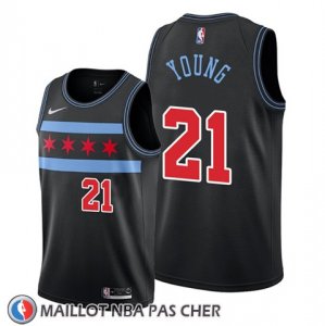 Maillot Chicago Bulls Thaddeus Young Ville Noir
