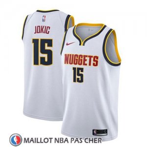 Maillot Denver Nuggets Nikola Jokic Association 2018-19 Blanc