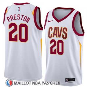 Maillot Cleveland Cavaliers Billy Preston No 20 Association 2018 Blanc