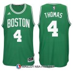 Maillot Authentique Boston Celtics Thomas 4 Vert