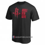 Maillot Manche Courte Houston Rockets Whole New Game Noir