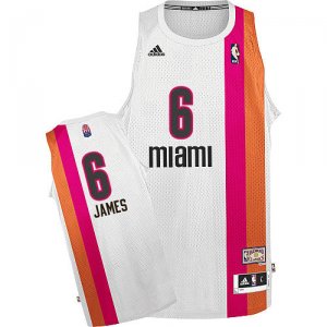 Maillot ABA de James Miami Heat #6 Blanc
