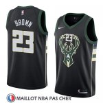 Maillot Milwaukee Bucks Sterling Brown No 23 Statement 2018 Noir