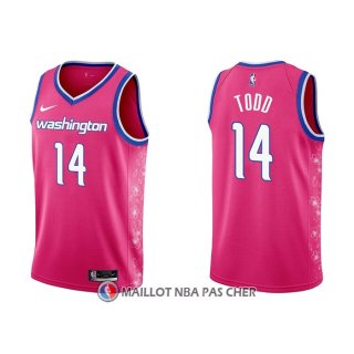 Maillot Washington Wizards Isaiah Todd NO 14 Ville 2022-23 Rosa